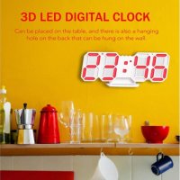 Настолен 3D LED часовник 3638L, календар, термометър, 0°C до 50°C, снимка 2 - Други - 33627009