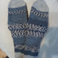 Ръчно плетени детски чорапи- ходило 20 см75% ВЪЛНА, снимка 2 - Чорапи - 39323635