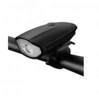 Фар за велосипед и сирена, LED, USB, Акумулаторна батерия, 10,2 х 5,1 см., черен , снимка 3 - Аксесоари за велосипеди - 33146407