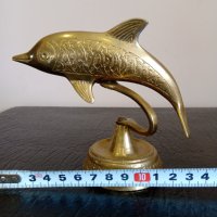 Бронзова статуетка на делфин, снимка 6 - Антикварни и старинни предмети - 43896177