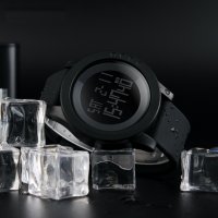 Мъжки електронен часовник, черен, масивен, DUAL TIME, снимка 3 - Мъжки - 28342082