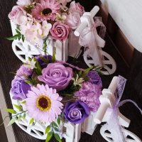 Колела със сапунени цветя , снимка 1 - Подаръци за жени - 40282902
