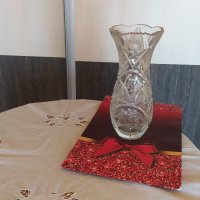Гравирана кристална ваза, снимка 3 - Вази - 38965410
