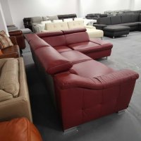 Червен кожен ъглов диван "GRACIA" - естествена кожа, снимка 6 - Дивани и мека мебел - 39688735