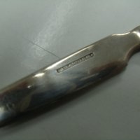 № 4075 старо малко метално ножче  - надпис / маркировка  - дължина 15,5 см , острие 7,5 см , снимка 4 - Други ценни предмети - 28337741