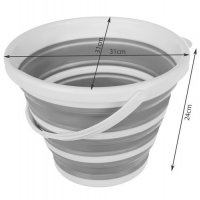 Сгъваема силиконова кофа 10л, снимка 5 - Мопове, кофи, четки и метли - 38998919