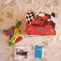 Дъвки Турбо Turbo Car - дъвките от детството 100 броя в кутия, снимка 5 - Колекции - 37894357
