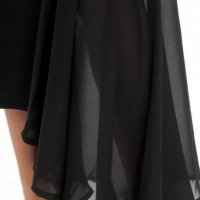 Quontum нова Дълга черна рокля с тюл бюстие , снимка 5 - Рокли - 32559182