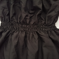 Дамска къса рокля с дълги буфан ръкави в черен цвят р-р S, снимка 8 - Рокли - 44863522