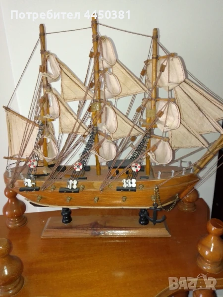 Много стар декоративен модел на кораб – Фрегата (38см) 🛳, снимка 1