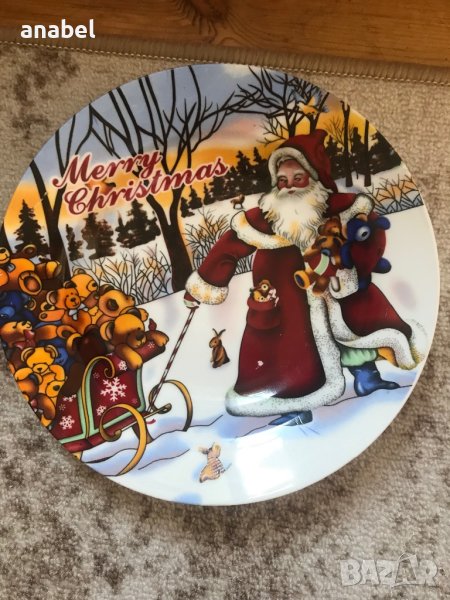 Коледна чиния Дядо Коледа, снимка 1