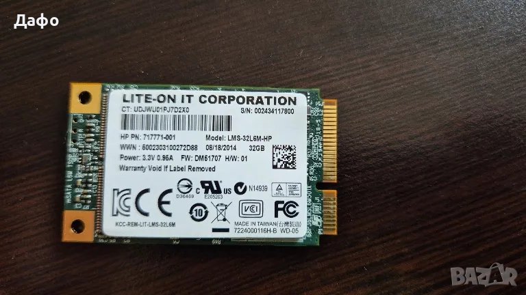 Msata 32GB Liteon SSD, снимка 1