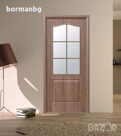 Борман Интериорна врата Фортис стъкло златен дъб , снимка 1