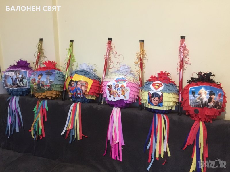 -50% Големи Пиняти Фортнайт Пес Патрул Опасният Хенри Масленка Супермен Калинката, снимка 1