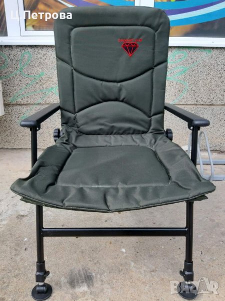 Шаранджийски стол/шезлонг Diamant Alb, снимка 1