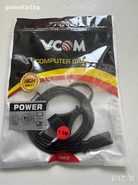 Захранващ кабел VCOM 2 pin за PS3/PS4/Xbox, снимка 1