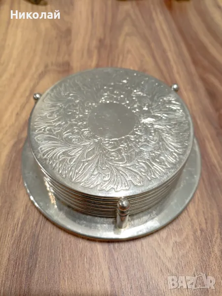 Посребрени Поставки за чаши LEONARD HONG KONG , снимка 1