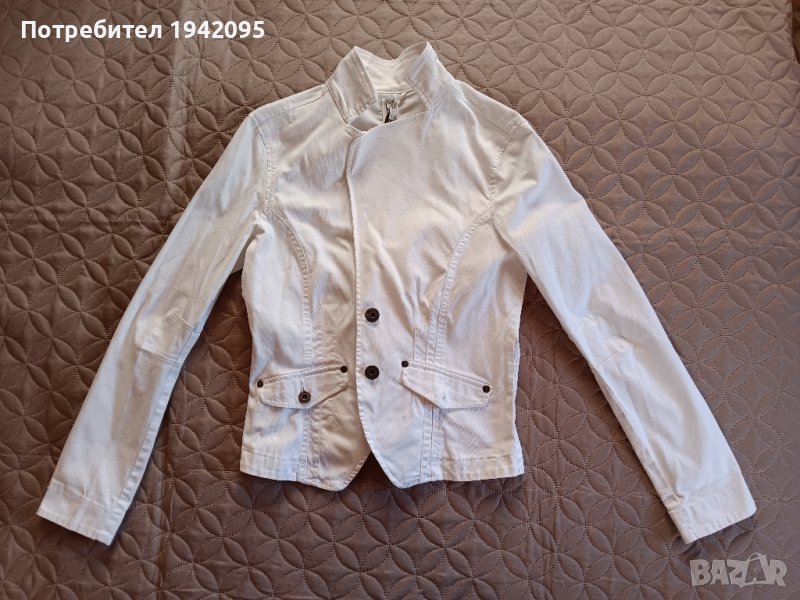 Дамско винтидж бяло яке, снимка 1