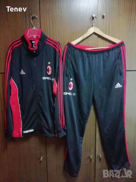 AC Milan 1999/2000 Adidas Vintage оригинален анцуг комплект долнище + горнище Милан Адидас Opel, снимка 1