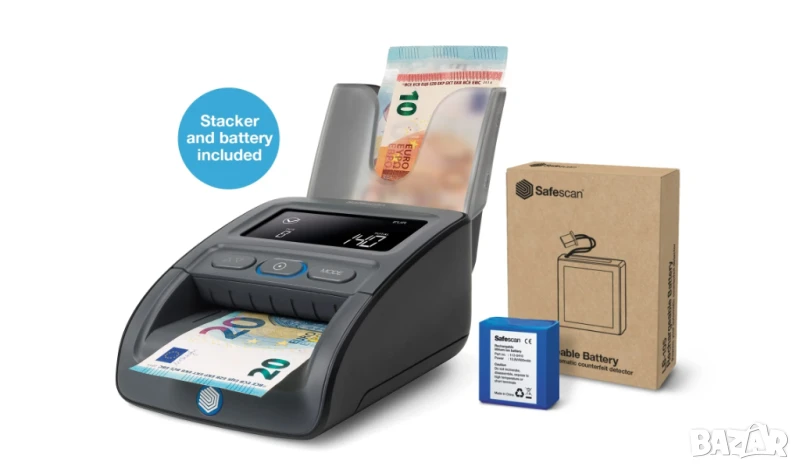 Нов Детектор за фалшиви EURO банкноти/брояч Safescan 155-s (G2), снимка 1