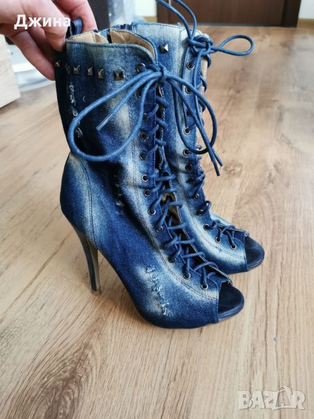 Дамски дънкови боти, снимка 1