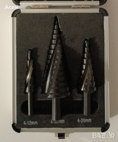 Степенчати кобалтови свредла комплект3бр.метал конусовидни, снимка 1