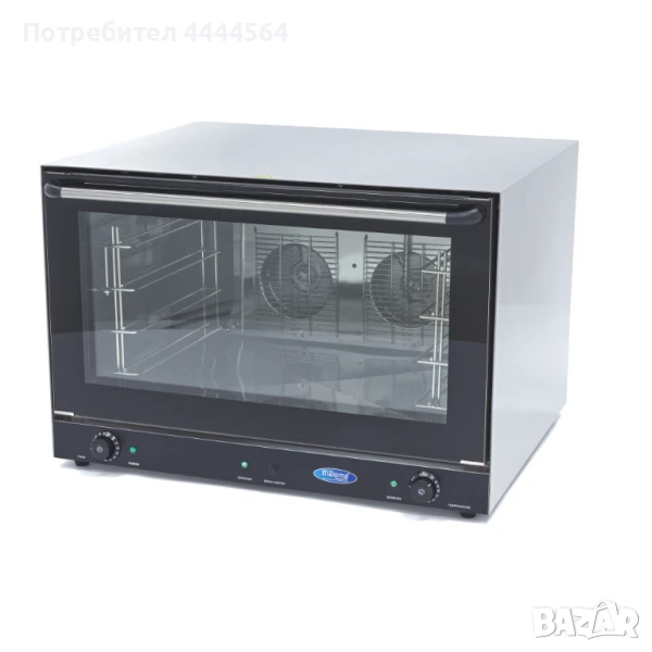 Професионална конвекторна фурна с пара – 3.6 kW, 2 вентилатора, аналогов контрол, снимка 1