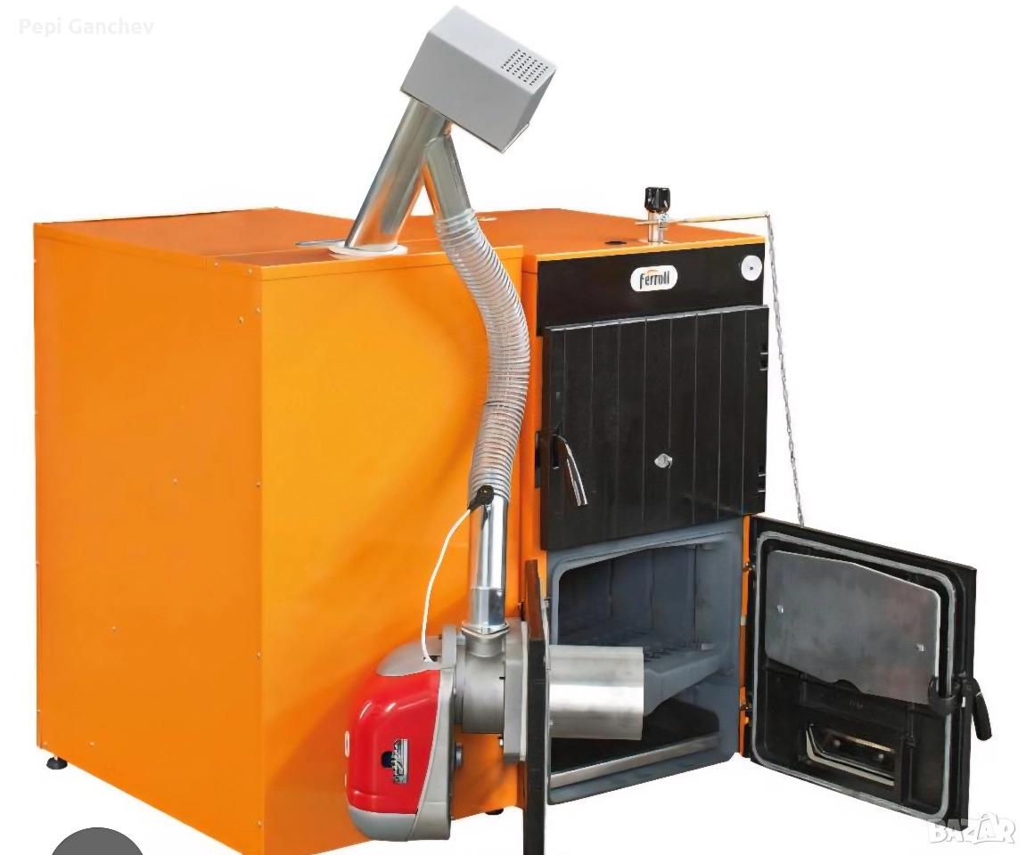 комбиниран котел на пелети и твърдо гориво , снимка 1