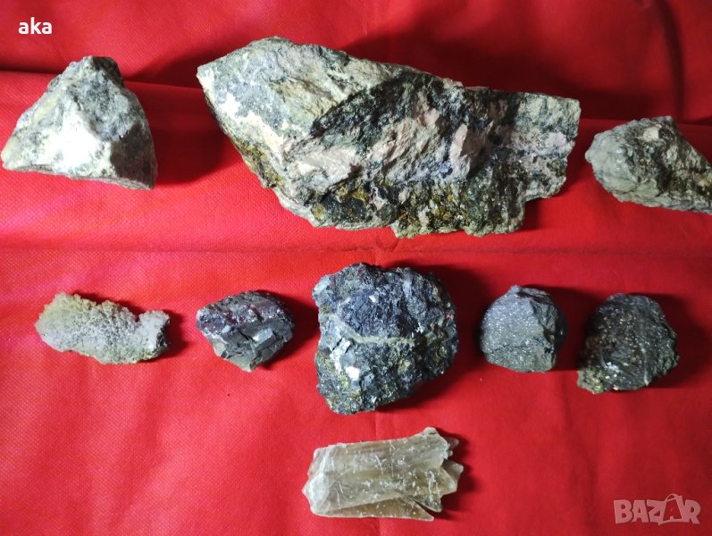 Руда минерали сувенири 9 броя, снимка 1