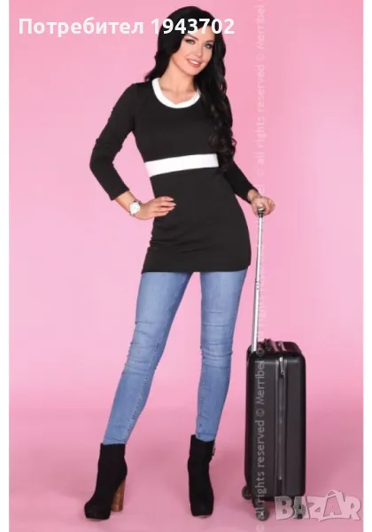 Дамска туника в черен цвят CG033, снимка 1