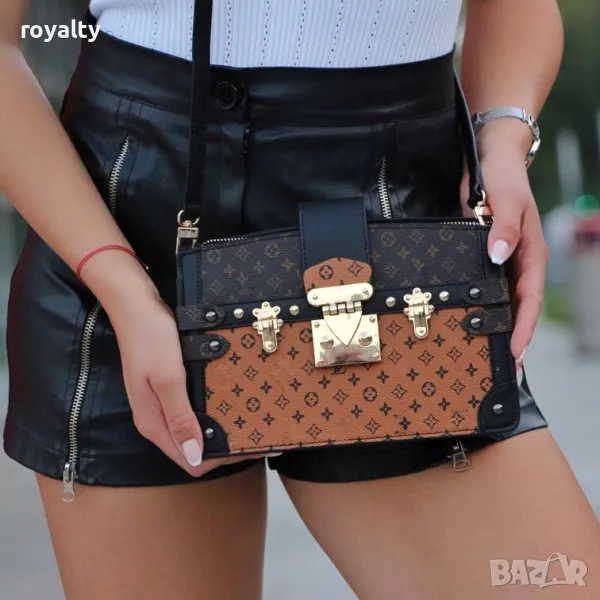 Дамска чанта - черно и светлокафяво, снимка 1