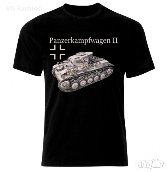 Мъжка Тениска Танк Тигър PzKpfw 2 Tank Panzer Armure WW2 Army War Wehrmacht, снимка 1