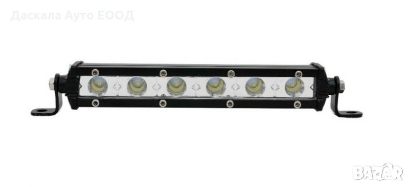 1 бр. мини лед бар LED bar 18W тънък с 6 диода , 12-24V , снимка 1