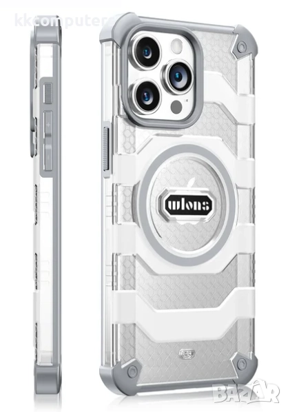 Калъф Wlons Hard Armor с MagSafe / Сив-прозрачен / за iPhone 16 Pro 6.3 Баркод : 3132958, снимка 1