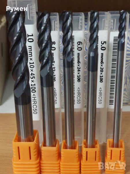 Нови твърдосплавни фрези с дължина 100мм , снимка 1