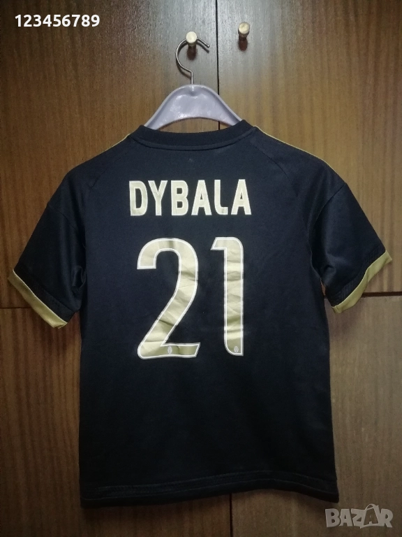 Ювентус Дибала оригинална тениска фланелка трети екип 2015/2016 adidas Dybala Juventus черно-златна , снимка 1