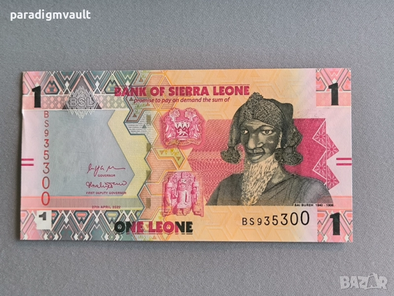 Банкнота - Сиера Леоне - 1 леоне UNC | 2022г., снимка 1