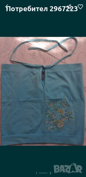 Дамско светло синьо бюстие, снимка 1