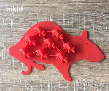 Мишки плъх Хелоуин силиконов молд форма торта фондан шоколад лед гипс бонбони, снимка 1