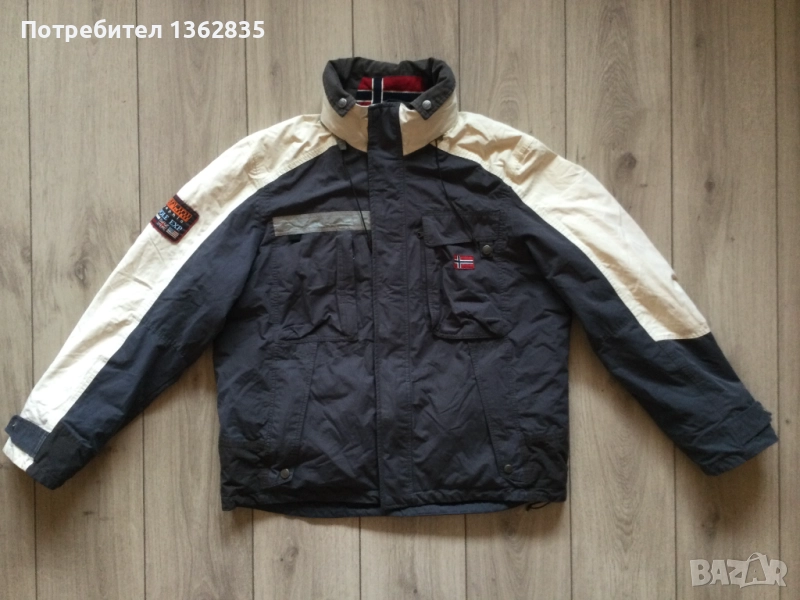 оригинално сиво зимно ски / сноуборд яке NAPAPIJRI размер XL от Италия, снимка 1