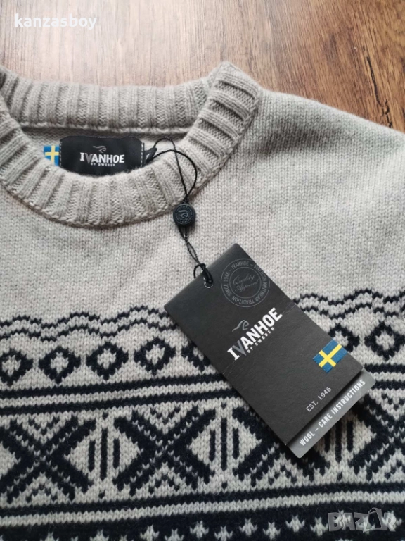 Ivanhoe of sweden jorunn crew - вълнен дамски пуловер НОВ 36/С, снимка 1