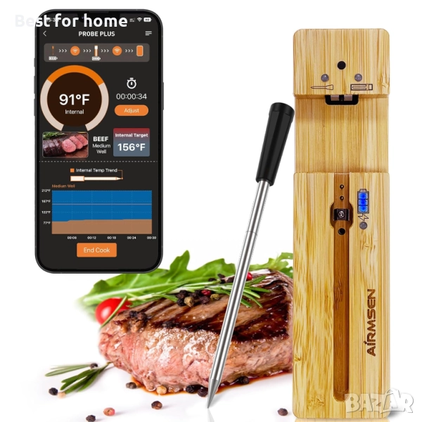 Безжичен термометър за месо , снимка 1