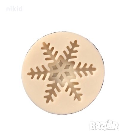нежна снежинка силиконов молд форма декорация торта фондан шоколад и др., снимка 1