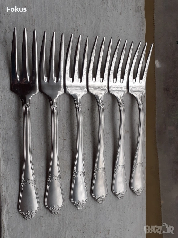 Комплект луксозни маркови посребрени вилици Guy Degrenne, снимка 1