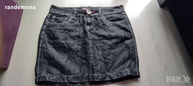 Дънкова черна пола размер L, снимка 1