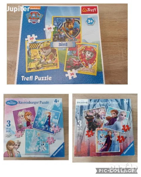 Детски пъзели Ravensburger 4+ 25, 36, 49 части Замръзналото кралство, снимка 1