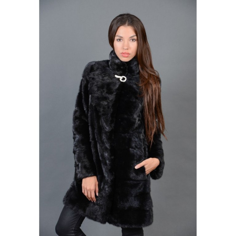 Елегантно палто от еко кожа с косъм в Палта, манта в гр. Бургас -  ID27259211 — Bazar.bg