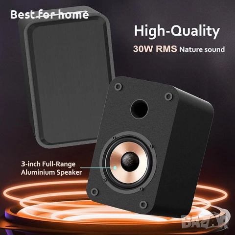 LONPOO мини компютърни високоговорители с Bluetooth свързаност,  USB, снимка 3 - Тонколони - 51867421