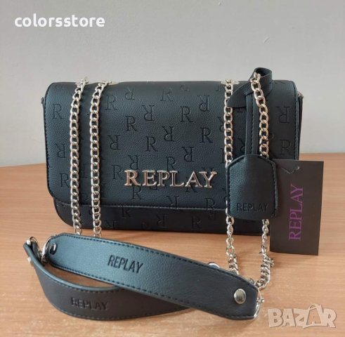 Луксозна Черна чанта Replay  код SG090, снимка 2 - Чанти - 40510026