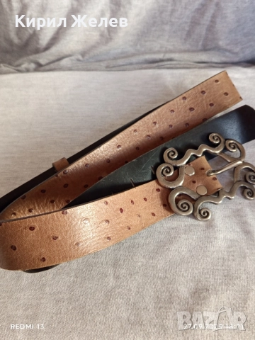 Дамски кожен колан с красива катарама тока 31123, снимка 8 - Колани - 51858914